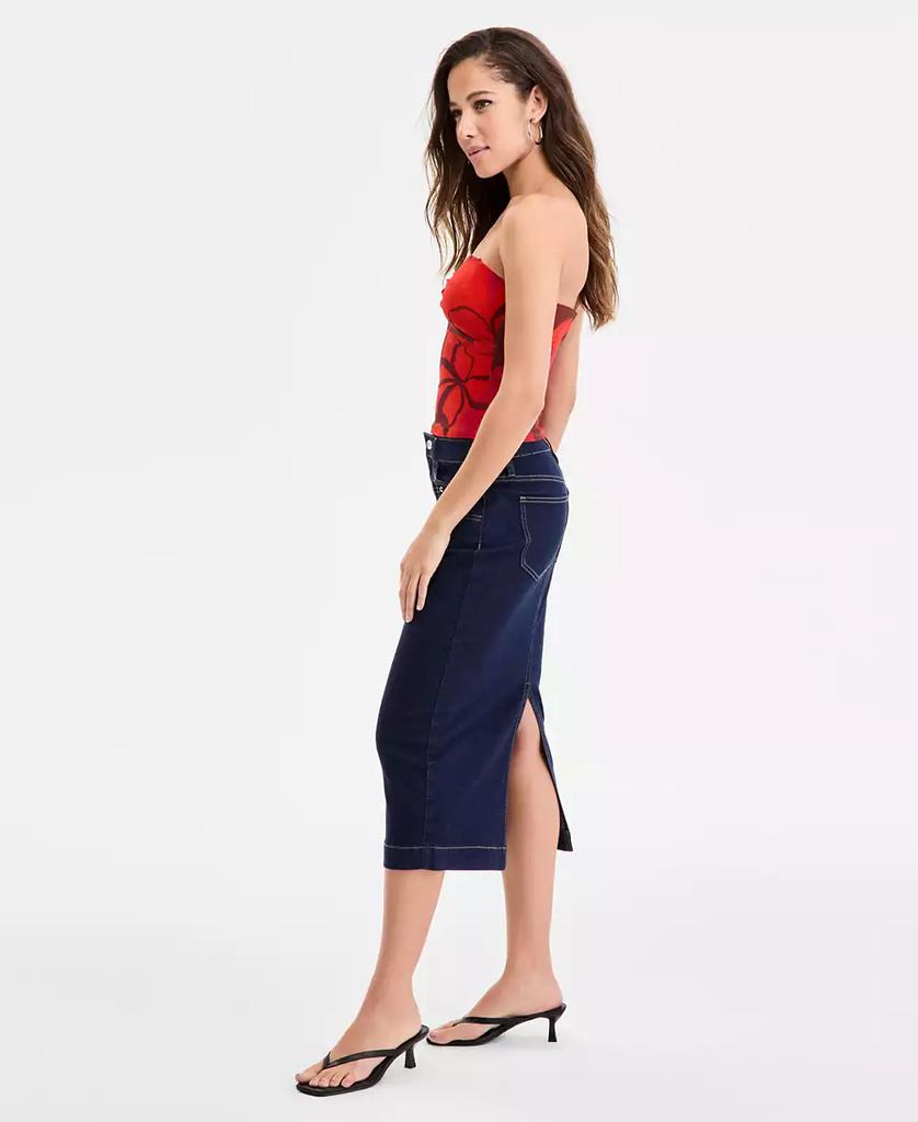Bar III Women's Denim Midi Skirt, Exclusively at Macy's