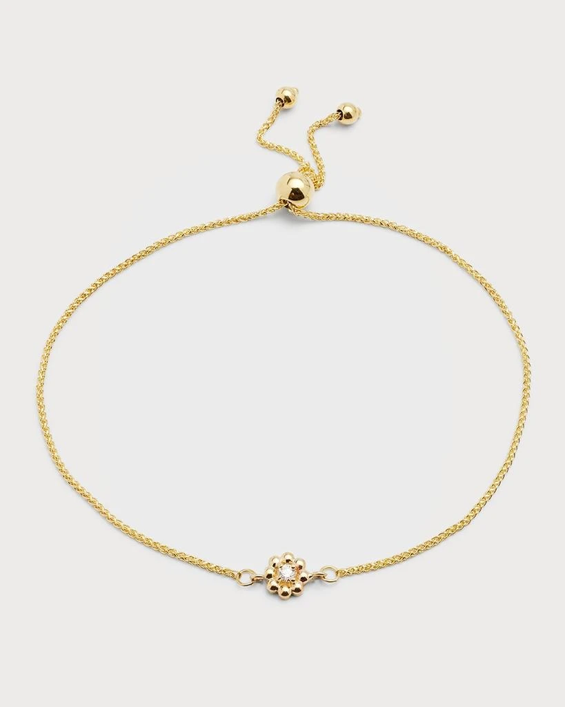 POPPY FINCH 14K Gold Diamond Daisy Bolo Bracelet 1