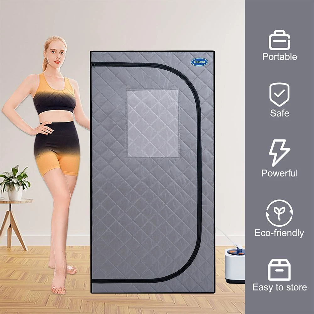 Hivvago Portable Mini Plus Steam Sauna Tent - Grey 4