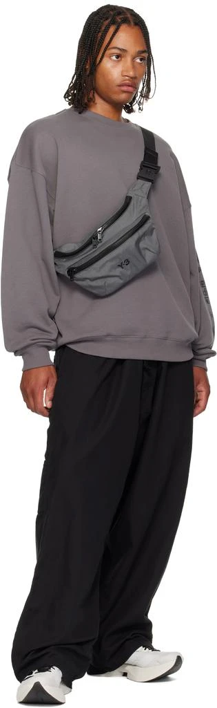 Y-3 Gray Staple Belt Bag 4