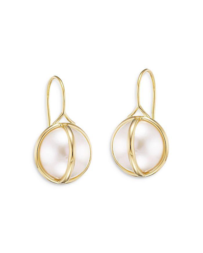 L. Klein 18K Yellow Gold Celeste Cultured Freshwater Pearl Drop Earrings