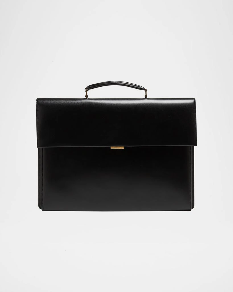 Yves Saint Laurent Men's Smooth Leather Briefcase 1
