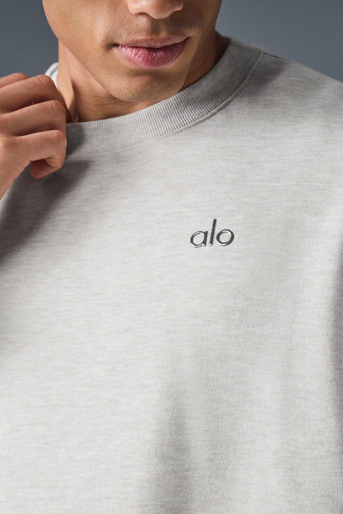 Alo Accolade Crew Neck Pullover - White Heather - Hoodies