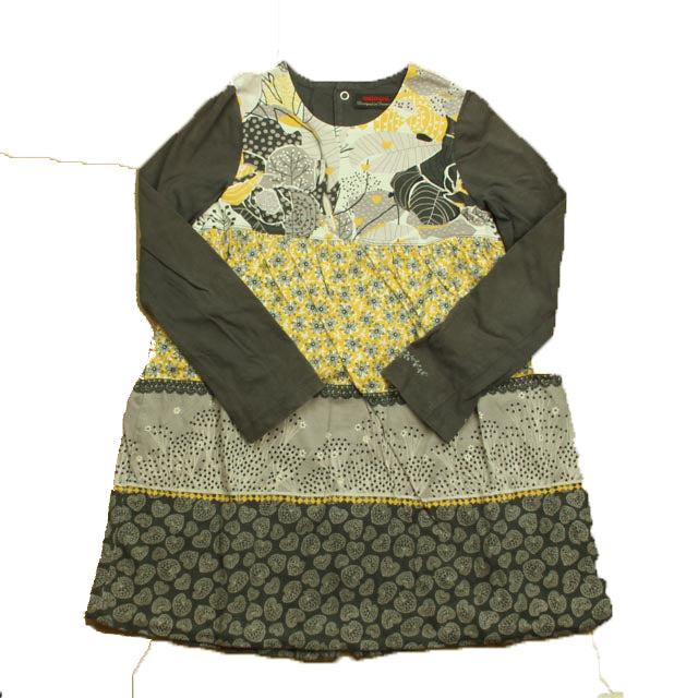 Catimini Girls Gray | Yellow Dress