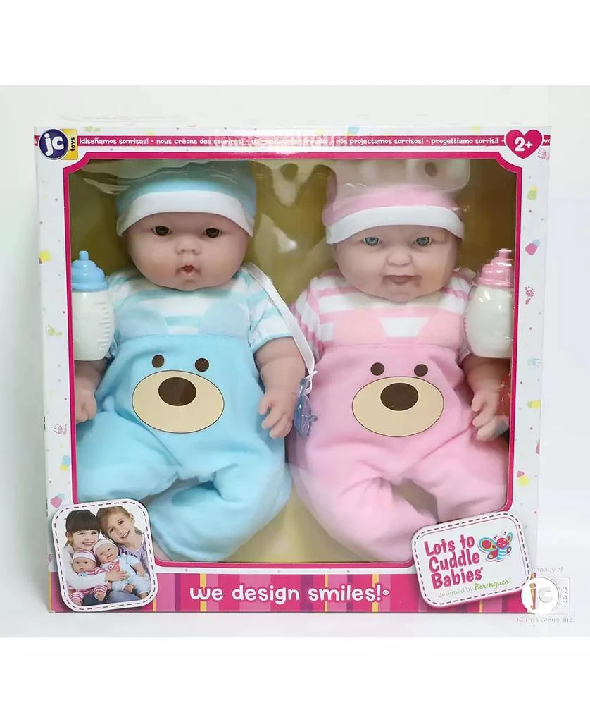 JC TOYS Berenguer Boutique Twins 13" Baby Dolls Pink and Blue 2