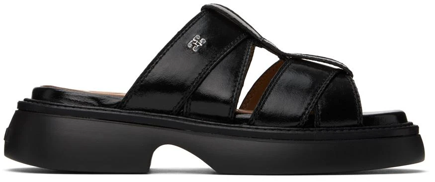 Ganni Black Mule Sandals 1