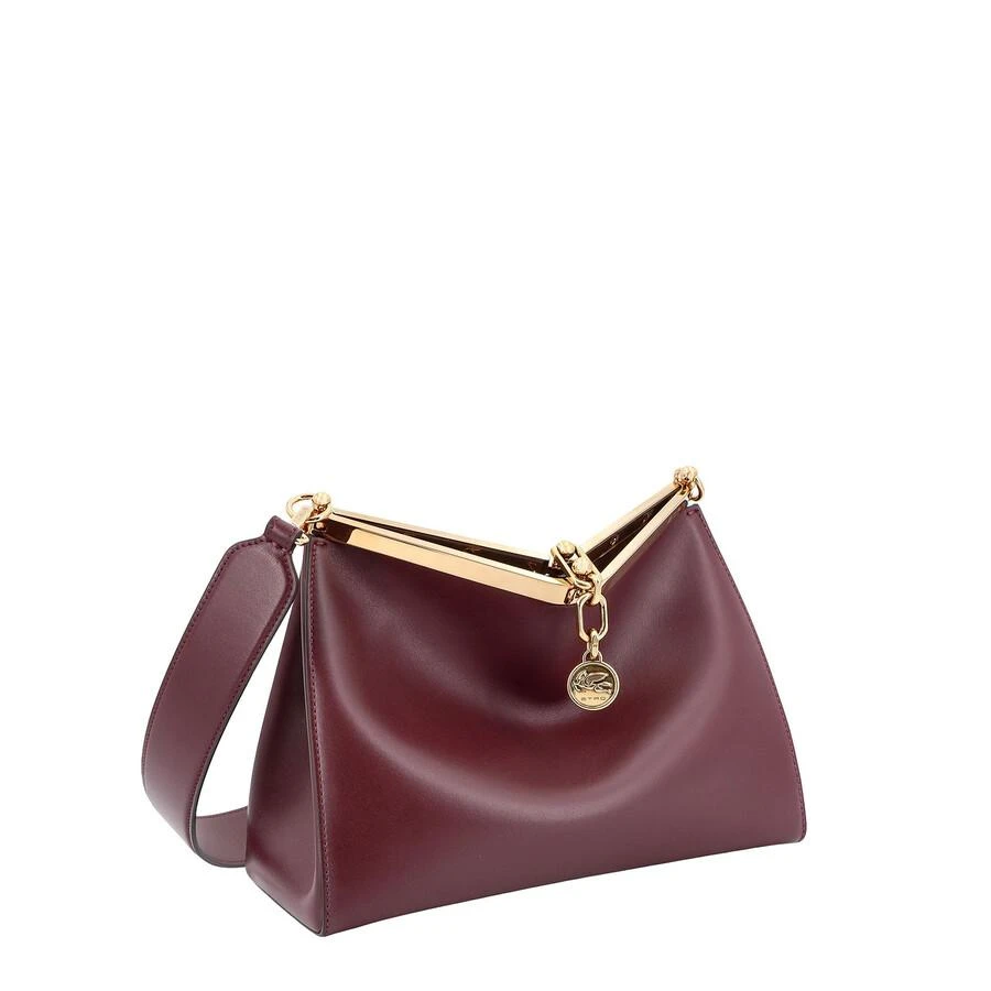 ETRO Medium Vela Bordeaux Shoulder Bag With Logo And Pegasus Charm In Leather Woman 3