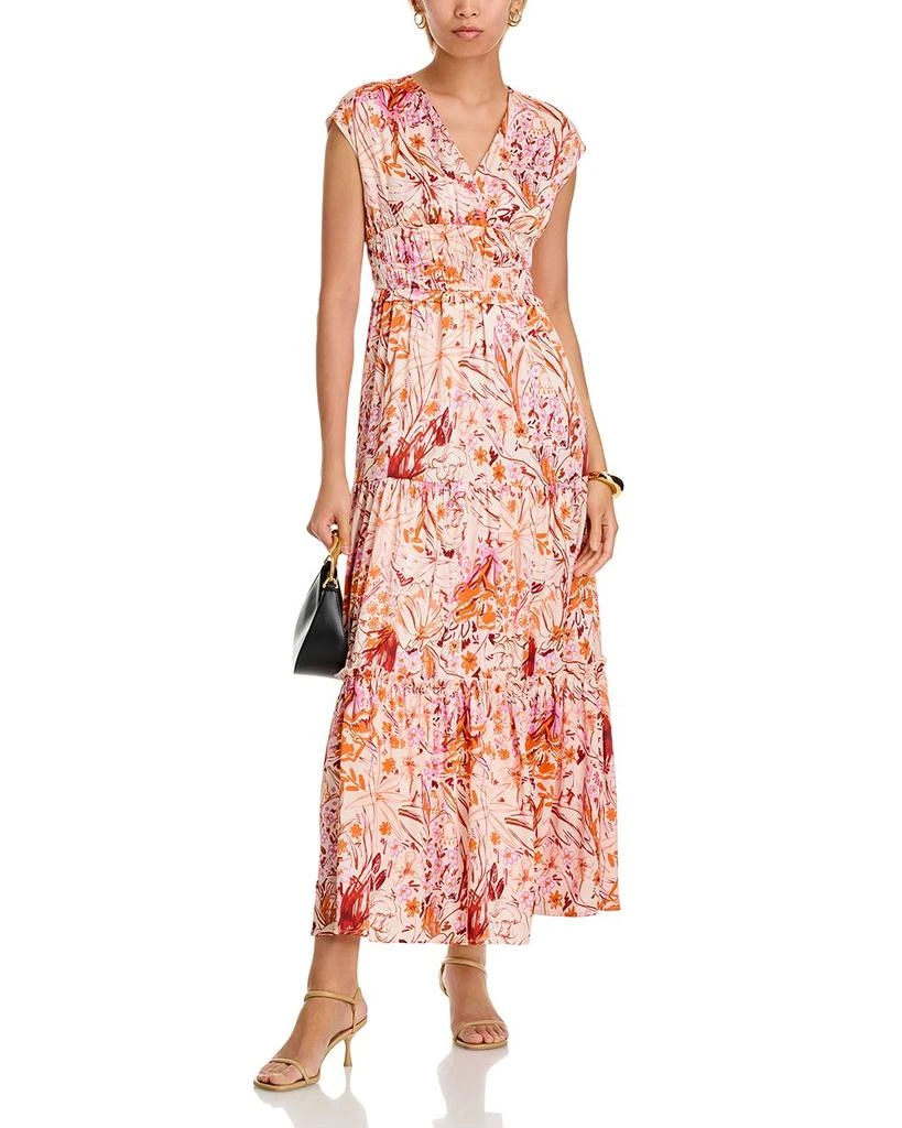 Gracia Floral V Neck Maxi Dress 3