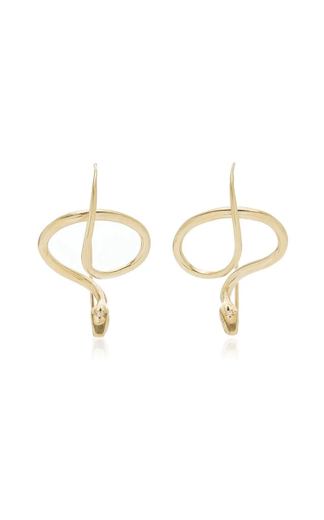 Annette Ferdinandsen Annette Ferdinandsen - Serpent 14K Yellow Gold Diamond Earrings - Gold - OS - Moda Operandi - Gifts For Her 1