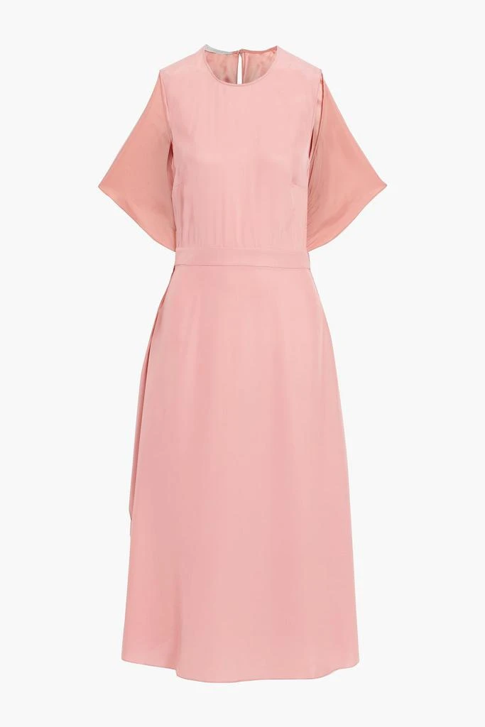 Stella McCartney Rosa cape-effect draped silk-satin midi dress 1