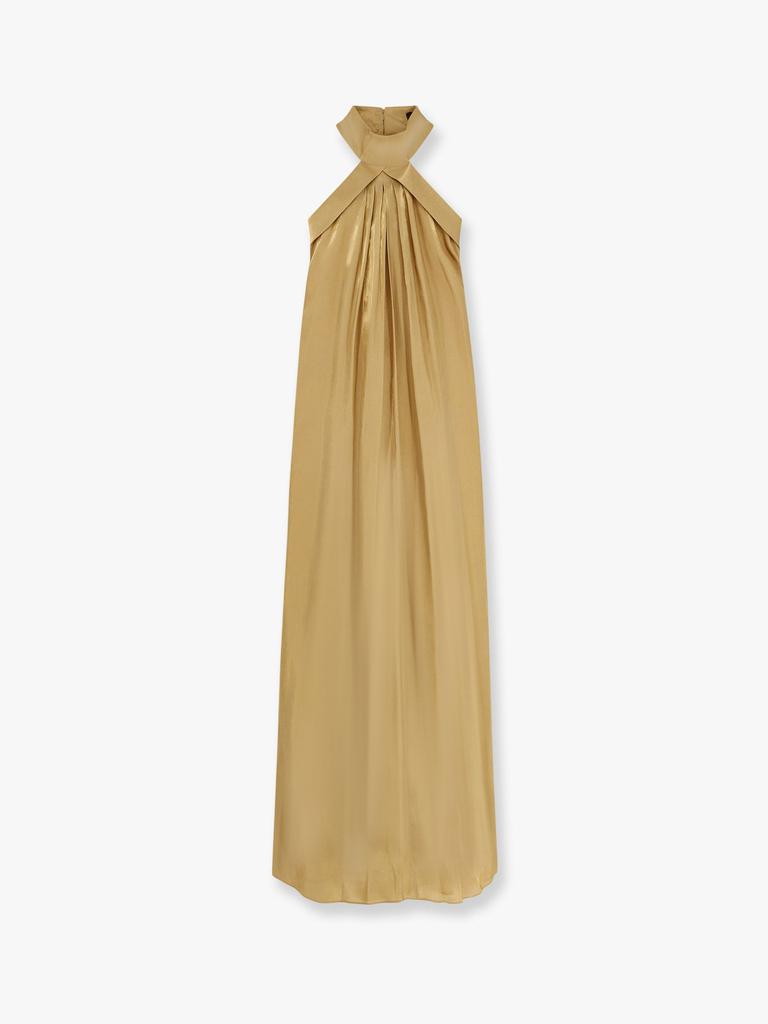 ACTUALEE Flared satin long dress