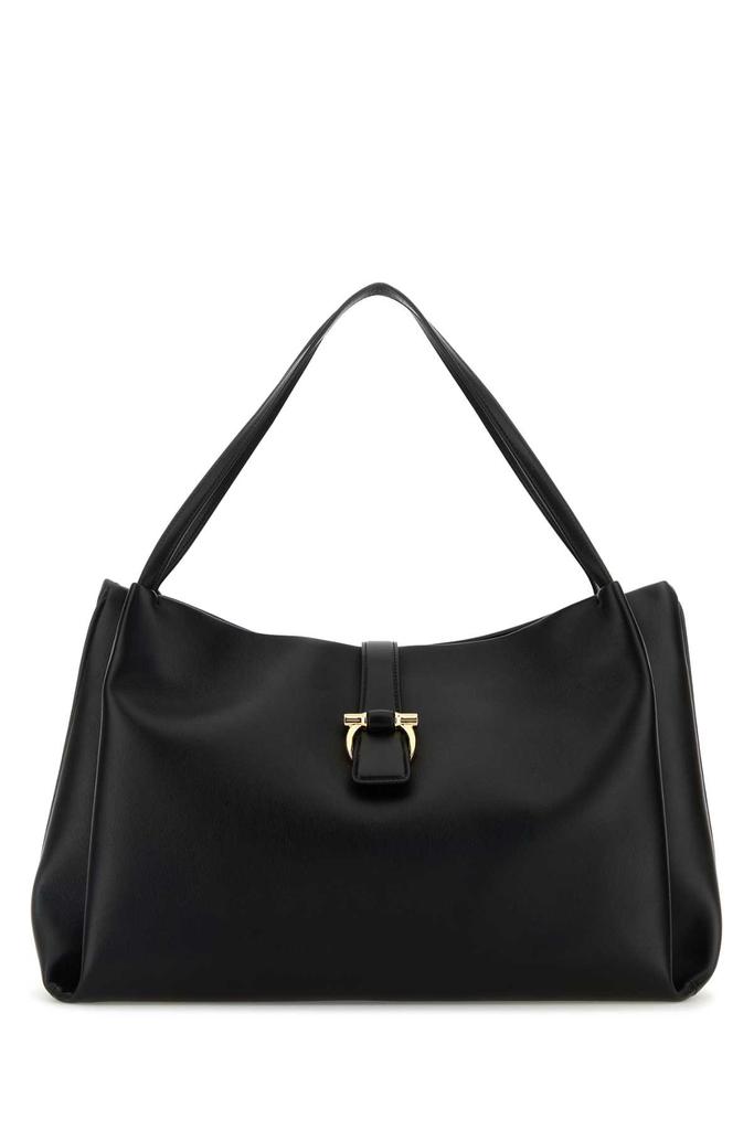 トートバッグ SALVATORE FERRAGAMO BLACK LEATHER SHOPPING BAG Salvatore Ferragamo BLACK LEATHER SHOPPING BAG - Tote Bags