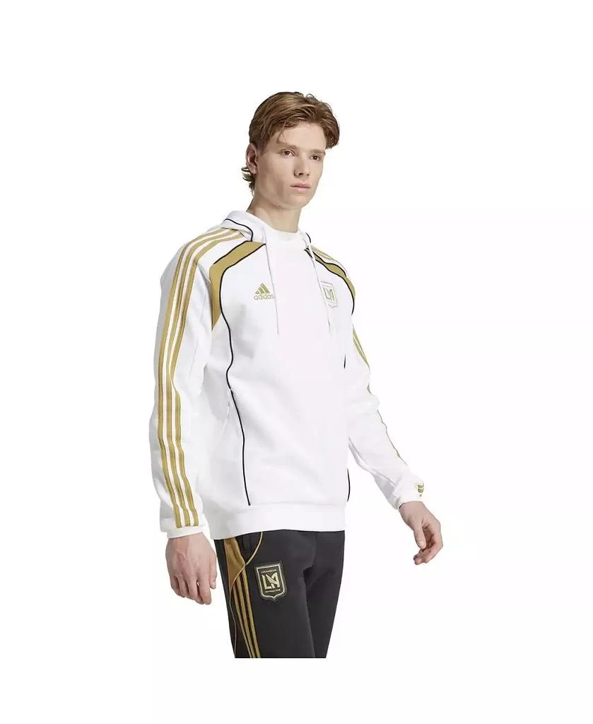 Adidas Men's White LAFC 2025 Travel Pullover Hoodie 3