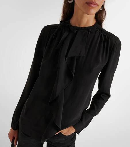 Isabel Marant Utah ruffled silk crêpe blouse 6
