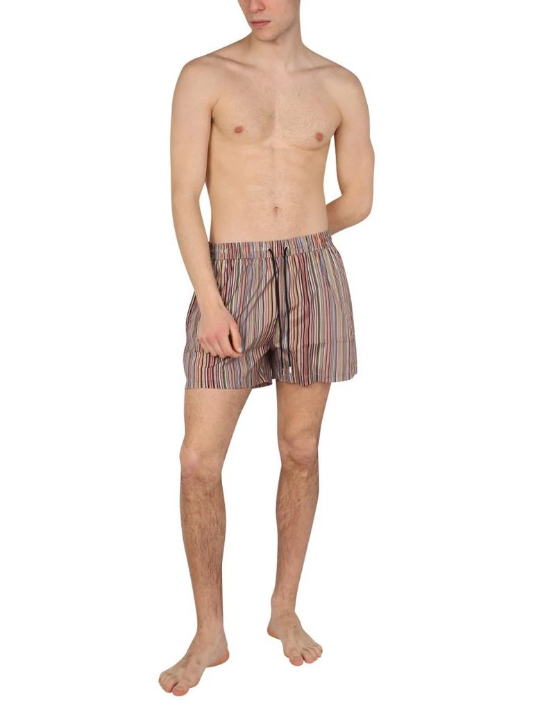 Paul Smith Paul Smith Striped Drawstring Swim Trunks 4