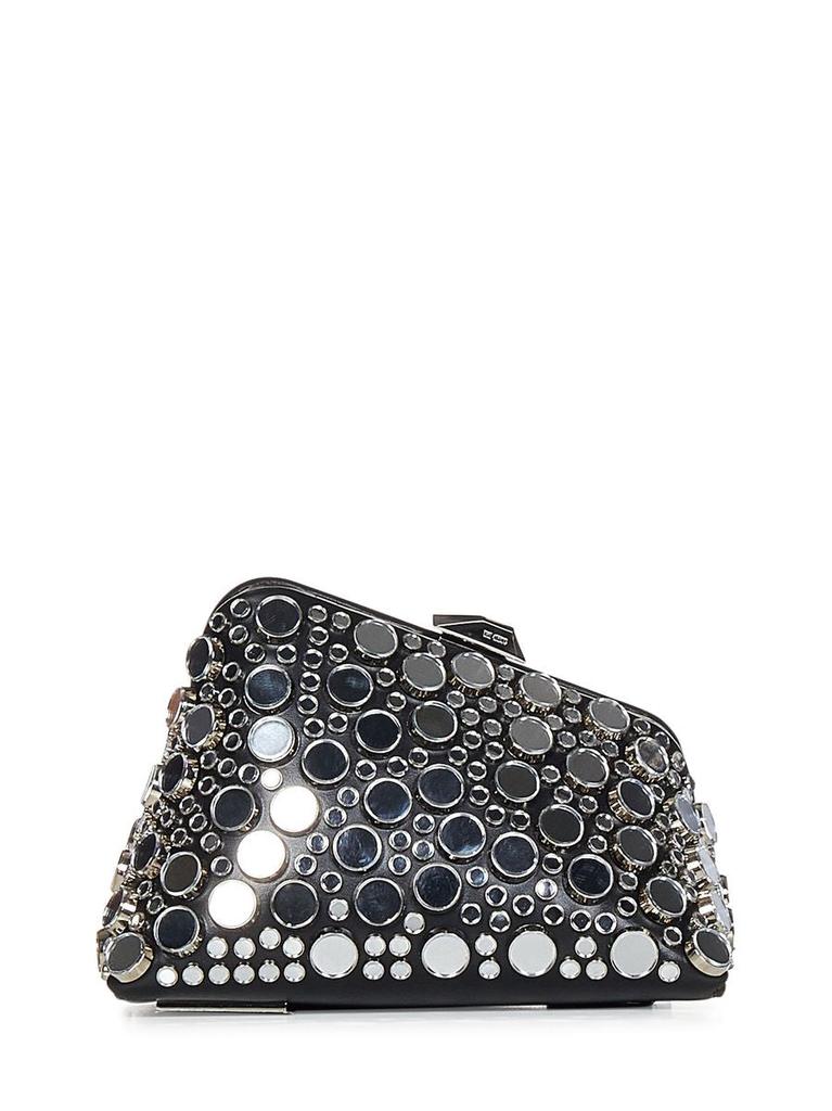 The Attico Embellished leather Midnight clutch - Handbags