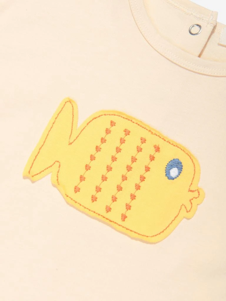 The Bonnie Mob The Bonnie Mob Kids Fish Applique T-Shirt in Ivory 3