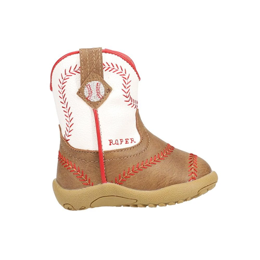 Roper Cowbaby Parker Embroidered Round Toe Cowboy Boots (Infant) 1