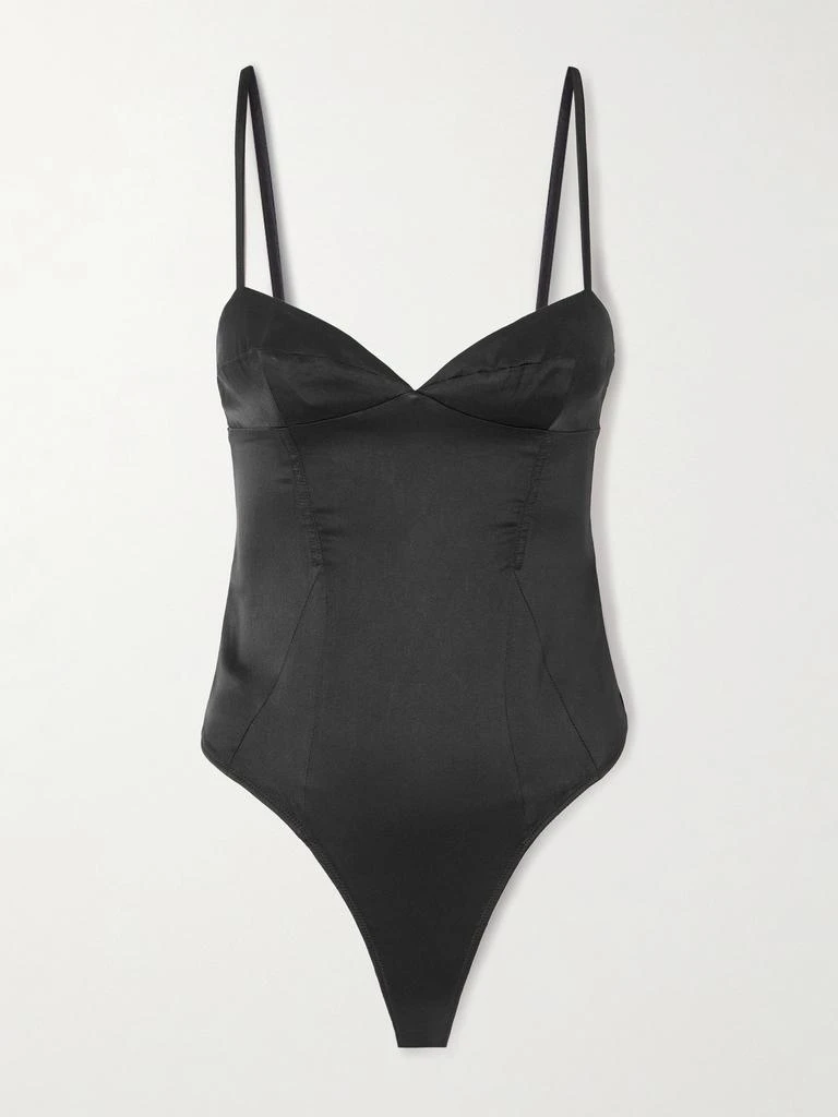 Kiki De Montparnasse Tous Les Jours Stretch-silk Bodysuit