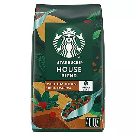 Starbucks Starbucks House Blend Medium Roast Whole Bean Coffee, 40 oz.