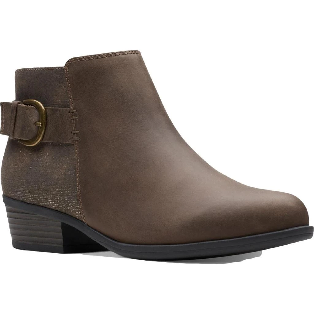 Clarks Addiy Kara Womens Stacked Heel Ankle Booties 1