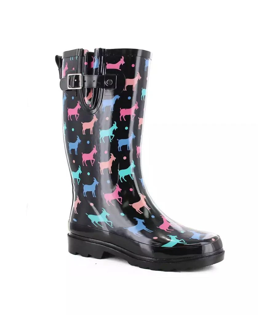 Western Chief Women's Dotty Goats Tall Rain Boot 1