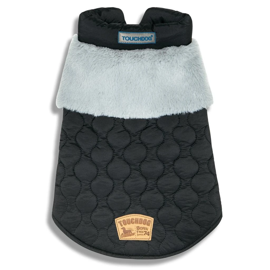 Touchdog 'Furrost-Bite' Fur and Fleece Designer Fashion Dog Jacket 1