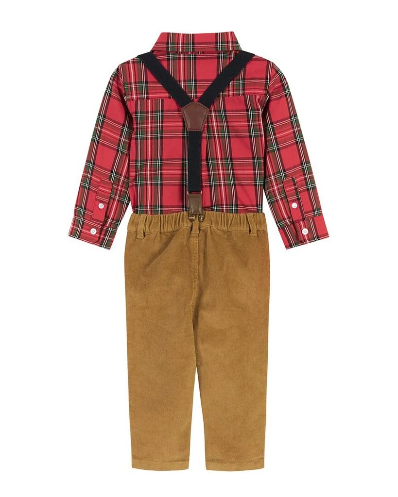 Andy & Evan Flannel Button-Down & Suspenders Set 2