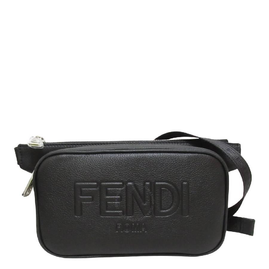 Fendi Embossed Logo Leather Belt Bag