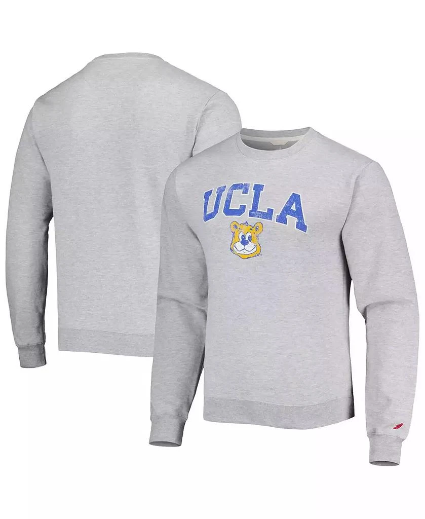 League Collegiate Wear Men's Gray Ucla Bruins 1965 Arch Essential Pullover Sweatshirt 1