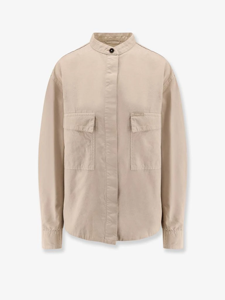 Closed Cotton jacket with pockets 1