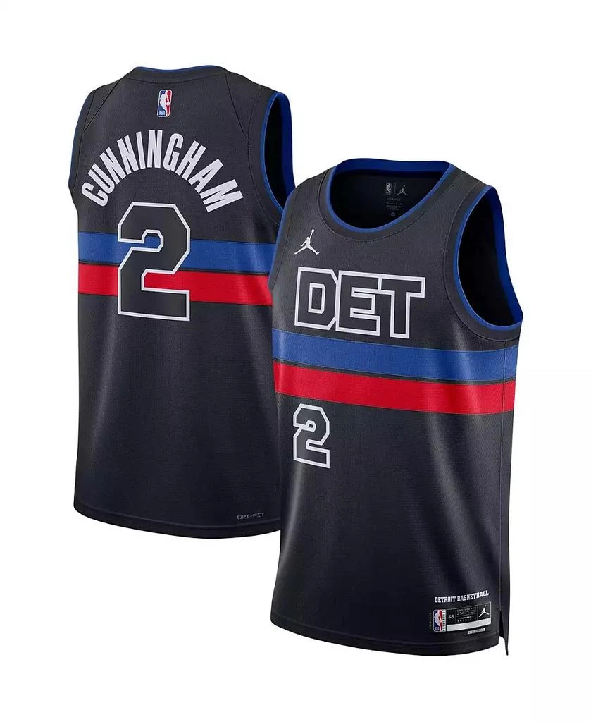 Jordan Men's Cade Cunningham Black Detroit Pistons Statement Edition Swingman Jersey 1