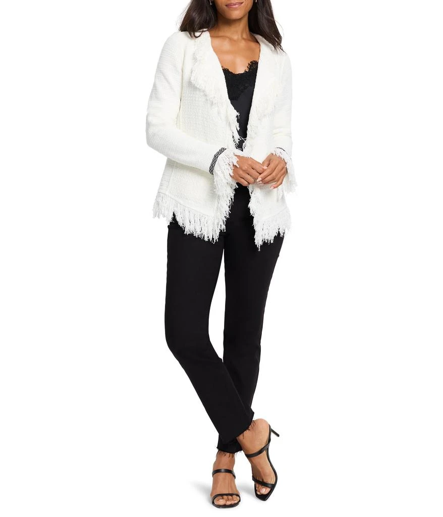 NIC+ZOE Statement Fringe Mix Knit Jacket 3