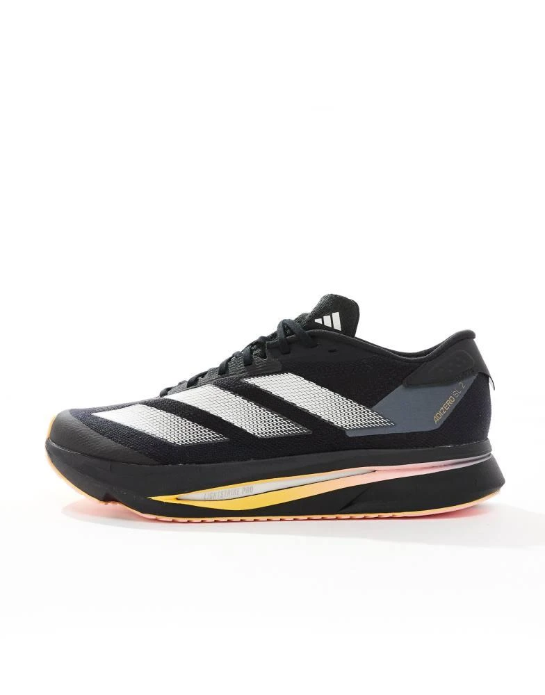 Adidas adidas Running Adizero SL2 trainers in black with orange 2