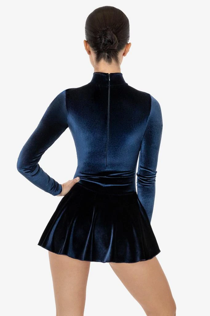 Los Angeles Apparel VVT410 - Velvet Long Sleeve Mockneck Skirted Leotard 11