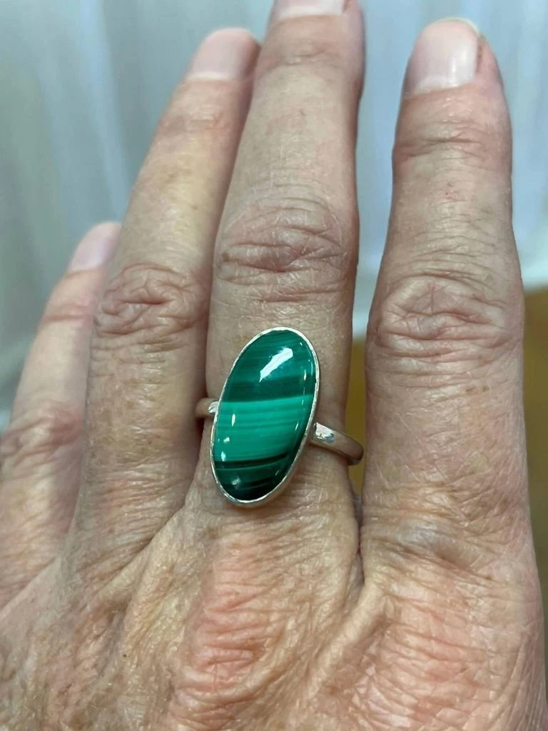 Jinja Jewelry Jinja Jewelry - Women
s Oval Malachite Ring 2