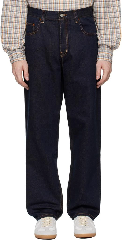 DOCUMENT Indigo Double Face Denim 5-Pocket Jeans 1