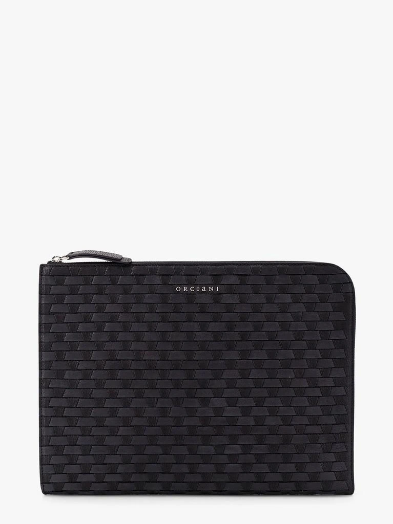 ORCIANI Leather document case with interwined motif 1