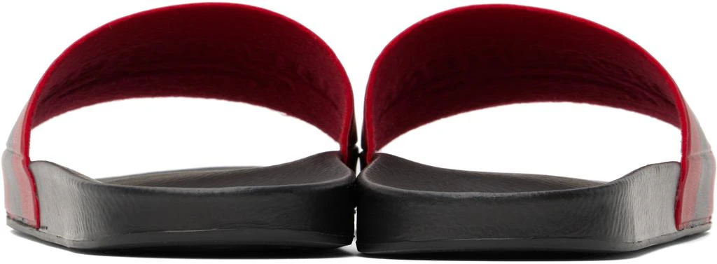 Martine Rose Black & Red 'Local Hero' Pool Slides 2
