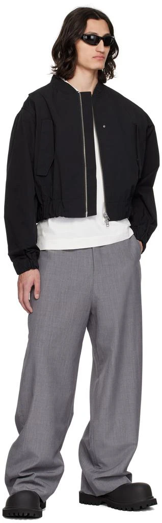 Karmuel Young Black Molded Bulk Bomber Jacket 4