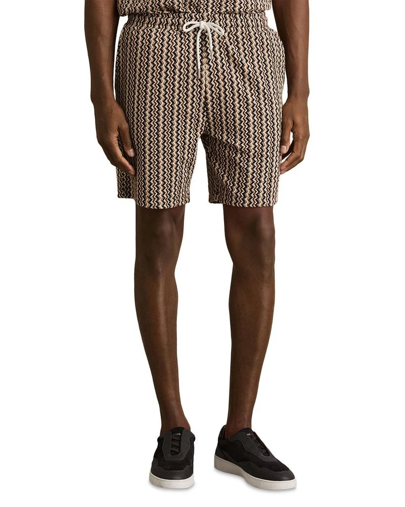 REISS Printed Drawstring 7.3" Shorts 1