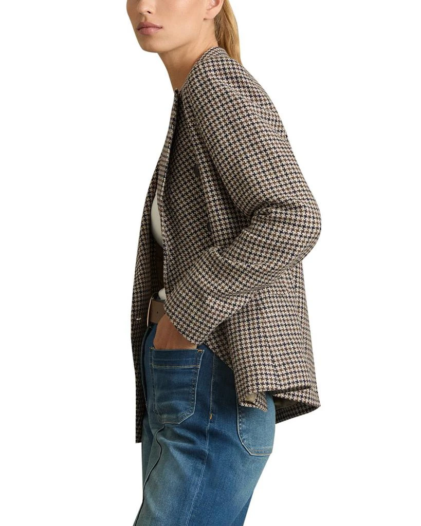 REISS Evie Double Breasted Textured Check Blazer 5