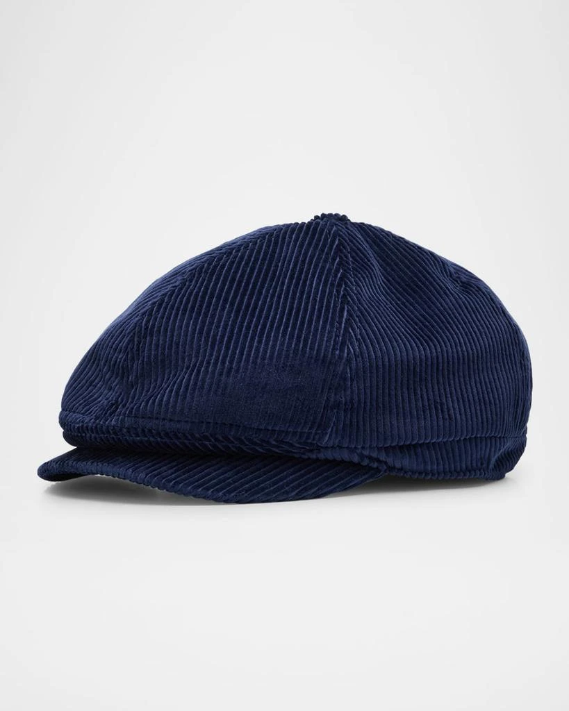 Brunello Cucinelli Men's Corduroy Newsboy Hat 1