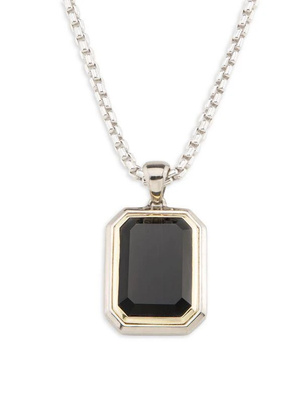 Effy 18K Yellow Gold, Sterling Silver
Onyx Pendant Necklace 1
