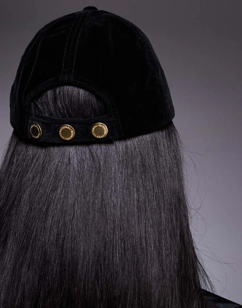 Barbour Barbour International Cecilla velvet cap in black 3