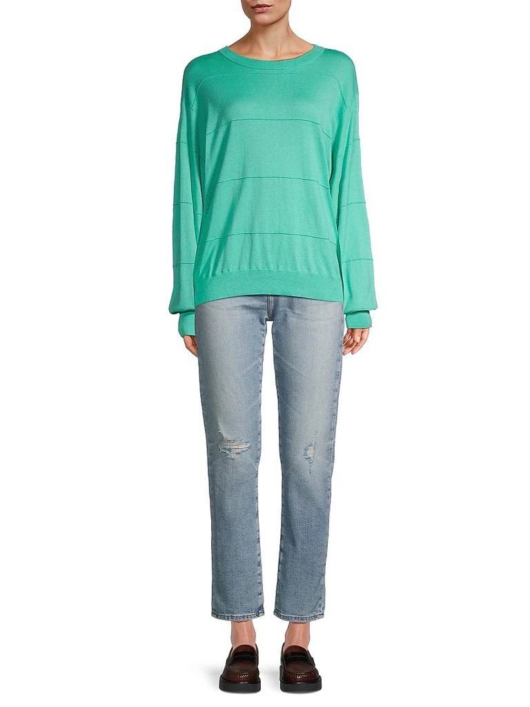 CRUSH CASHMERE Balou Striped Cotton-Blend Sweater 2