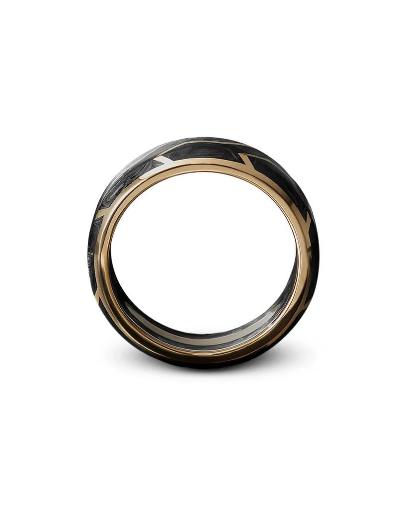 David Yurman Men's Forged Carbon Band Ring in 18K Gold 5