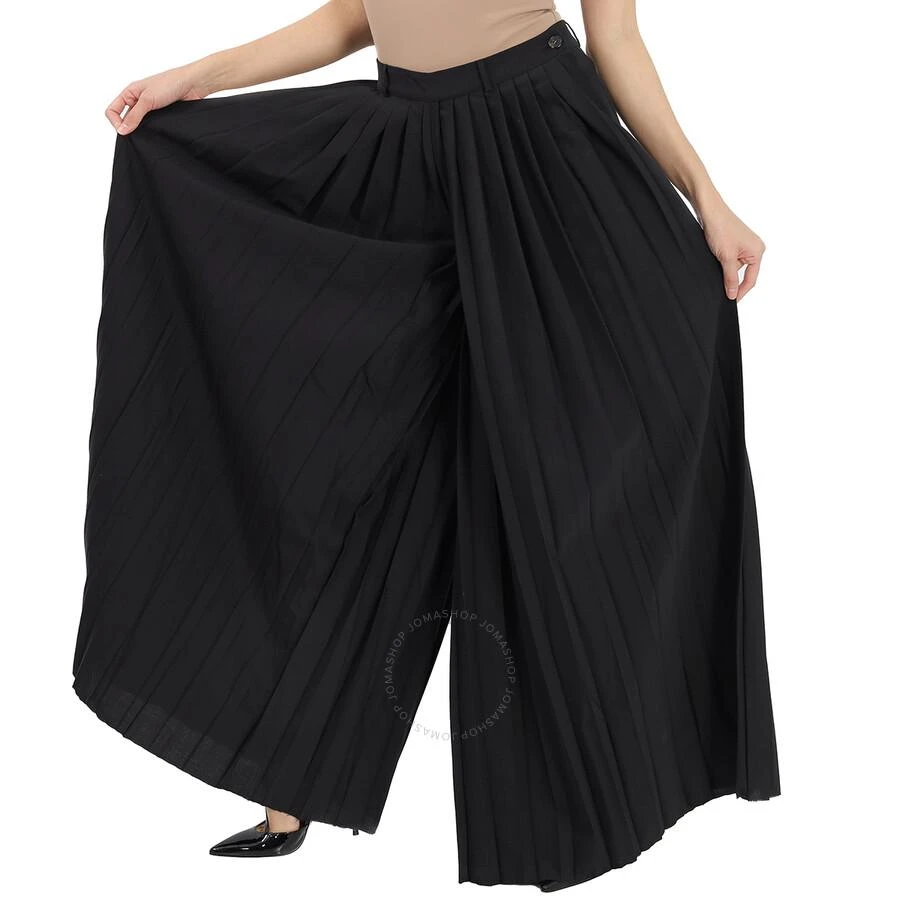 EACH X OTHER Ladies Wide Pleated Pants In Black 1