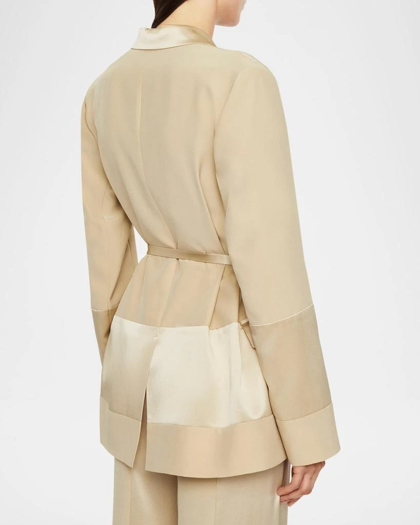 Joseph Amelia Paneled Silk Satin Jacket 3