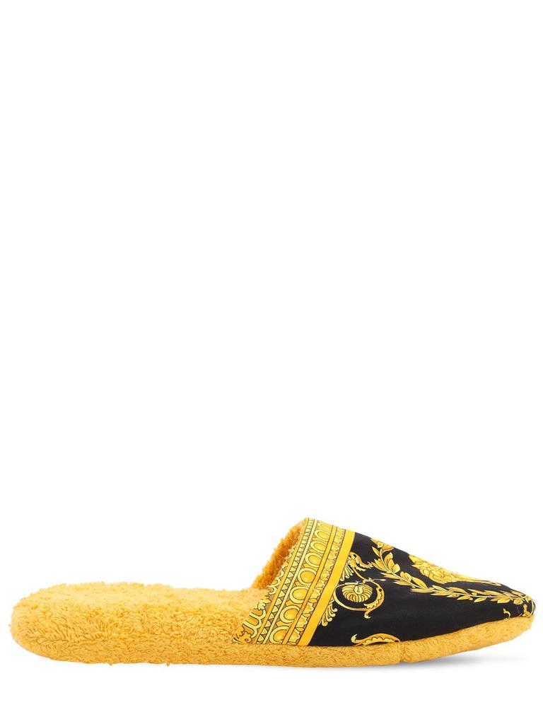 VERSACE Barocco & Robe Cotton Slippers